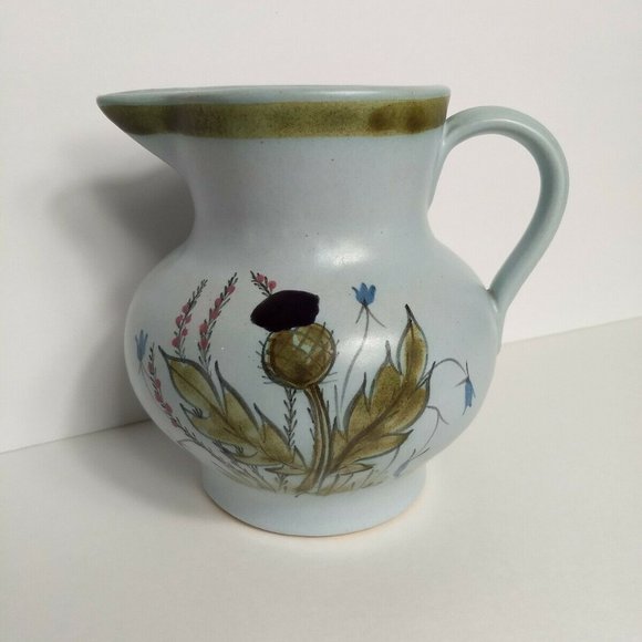 Vtg Buchan Stoneware Thistleware Pitcher 40oz